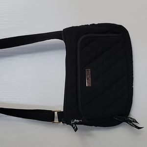 Vera Bradley Black Microfiber & Cheetah Crossbody